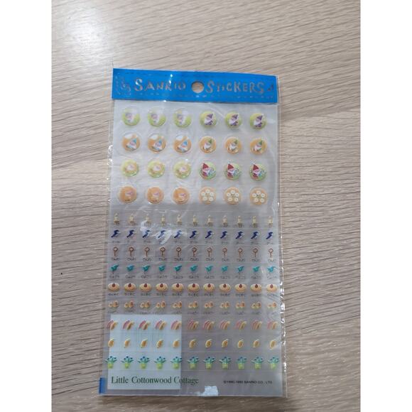 VTG Sanrio PlannerStickers Little Cottonwood Cottage Japan Sealed Rare 1990 1995 - Picture 7 of 7